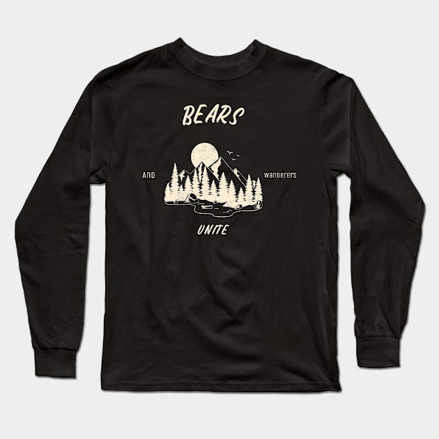 Bears and Wanders Unite Long Sleeve T-Shirt by ProTeePrints